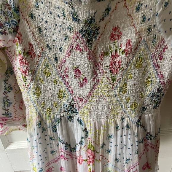 LoveShackFancy Pastel Floral Long Sleeve Dress - Picture 4 of 4